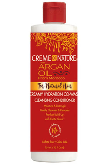CREME OF NATURE Argan Oil Creamy Hydration Co-Wash (12Oz) - Sareya Beauty - Calgary hair store, Beauty Supply